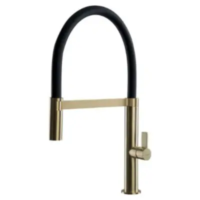 LUISINA kuhinjska armatura RC311DO018, inox massiv - PVD zlato črna mat