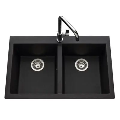 LUISINA pomivalno korito QUADRILLE, črna metal