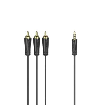 HAMA Kabel RCA 205154, 3,5 mm štiripolni jack vtič - 3 x RCA vtič, 1,5 m